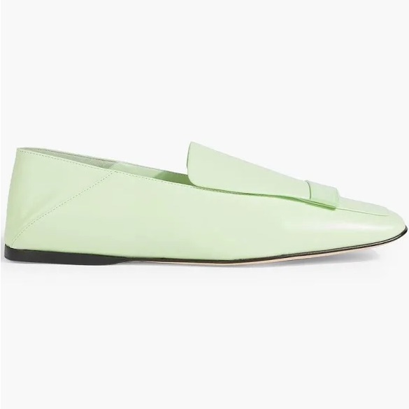 Sergio Rossi Sr1 Leather CollapsibleHeel Loafers In Mint Brand New 375